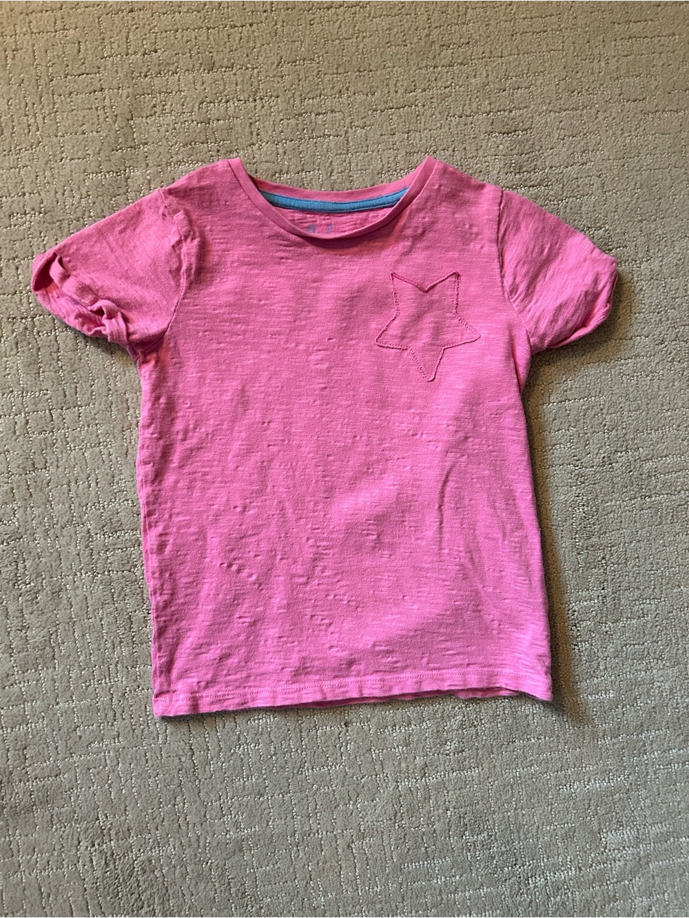 Mini Boden girls star short sleeve tee 7-8 pink